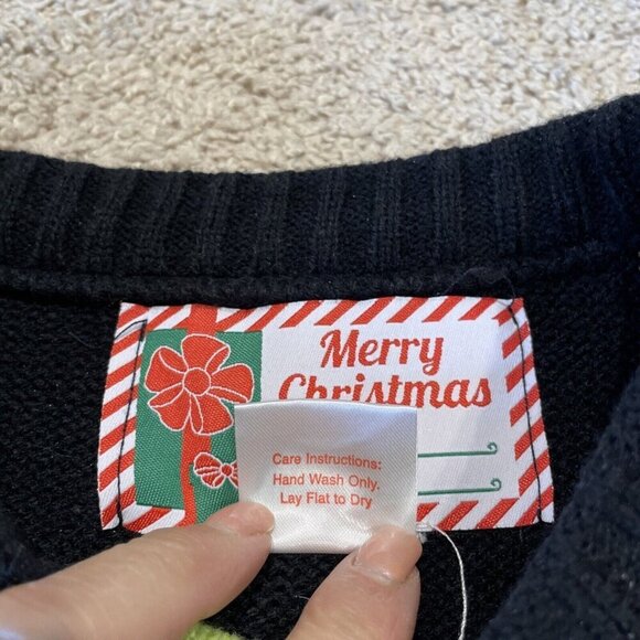 Christmas Ugly Sweater Women X-Large Naughty or Nice Sequins Textured Holiday - Picture 5 of 7